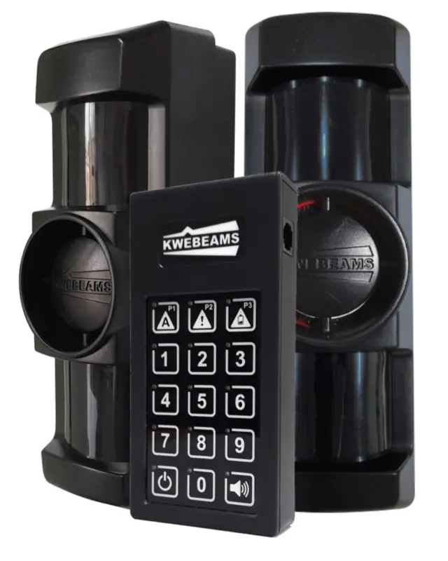 Wireless beam sensors with a keypad controller
